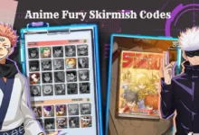 Anime Fury Skirmish Codes