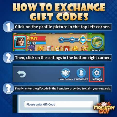 Redeem Monster Go gift codes