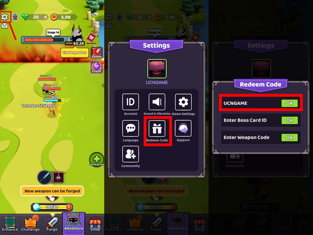 Redeem Champion Forge Codes